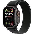watch ultra 2 49mm gps + cellular cassa in titanio nero con trail loop nero m-l