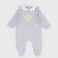 tutina in interlock da neonata viola taglia 1m