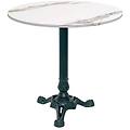 tavolo bistrot rotondo 70x70x75x70 cm (lxlxhx&oslash;) bianco/grigio/marmorizzato struttura nero