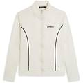 felpa slim collo alto con zip e bordature a contrasto
