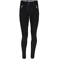 jeggings wr. up con inserti in jersey e tasche zippate jeans nero-cuciture in tono donna extra