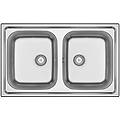 ve862ibc lavello da incasso 2 vasche 86 x 50 cm acciaio inox serie venezia