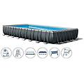 - piscina rettangolare con pompa a sabbia combo scaletta doppia telo copertura 975x488x132cm