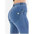 jeggings push up wr. up curvy gamba superskinny jersey-denim clear jeans-yellow seams donna extra