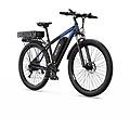 bicicletta elettrica c29-k 750w 48v doppia batteria 29 pollici blu nero