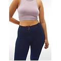 jeggings push up wr. up vita alta 7/8 con zip sul fondo dark jeans-seams on tone donna extra large