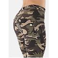 pantaloni push up wr. up 7/8 superskinny stampa camouflage marrone-mimetico donna extra large