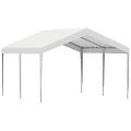 - garage portatile 4x4m con tettoia anti uv pioggia e vento per veicoli matrimoni e feste bianco