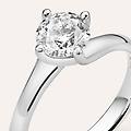 anello solitario valentino diamade oro bianco diamante lab-grown collezione diamade misura 50 oro
