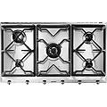universal srv596gh5 piano cottura acciaio inox superficie piana 90 cm gas 5 fornello(i)