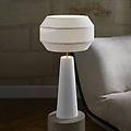 lampada da tavolo cosiness 85 cm bianco metallo/tessuto