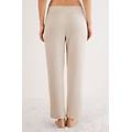 pantaloni lunghi soft tricot donna beige taglia l