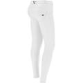 pantaloni wr. up superskinny vita bassa in similpelle ecologica bianco donna extra large