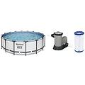 - steel pro max set piscina 4. 88m x 1. 22m