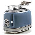 155 tostapane vintage 2 fette di pane con pinze 6 livelli di tostatura 810 watt- acciaio inox linea