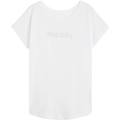 t-shirt comfort bifronte da donna con perline applicate