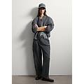 - cappello in misto lana grigia donna grigio scuro melange taglia one size