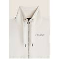 felpa da donna zip e collo alto con banda in velluto fawn-snow white donna large