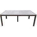 milanihome. it tavolo da giardino in alluminio allungabile 200/260/320 x 100 c taupe 100 x 73 x 320