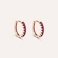 orecchini a cerchio silver rainbow argento rosa cubic zirconia collezione silver rainbow rosa