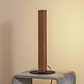 lampada da tavolo in legno led teo pino 42 cm dimmer touch