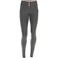 pantaloni push up wr. up skinny cotone organico vita media grigio fumo donna extra large