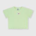 t-shirt in costina da bambina verde taglia 6