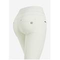 leggings n. o. w. slim fit vita media in tessuto bioattivo lily white donna small