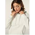 felpa donna comfort fit con cappuccio maculato white-leopard animalier donna extra large
