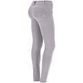 pantaloni push up wr. up skinny cotone organico vita regular gull gray donna extra large