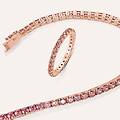 bracciale tennis silver rainbow argento rosato cubic zirconia collezione silver rainbow rosa