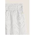 pantaloni corti in mussola con dettagli sangallo white sand donna small