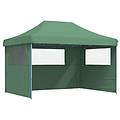 - tendone per feste pieghevole pop-up con 3 pareti verde