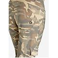 pantaloni wr. up stile cargo con vita alta in jersey camo beige mimetico donna extra large