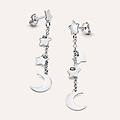 orecchini pendenti silver collection argento rodiato collezione silver collection bianco