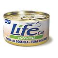 life cat natural lattine 85 gr tonno con sogliola confezione da 24 pezzi cibo umido per gatti 1&deg;
