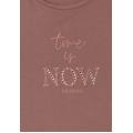 t-shirt in jersey di viscosa con dettagli color rame light mahogany donna small