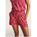 tuta corta floreale in jersey con top a canotta allover ikat beetroot purple donna large