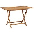 - tavolo pieghevole da giardino 120x70x75 cm in legno di teak