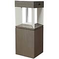 lampioncino led solare teckalu sensore teak/bianco