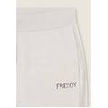 pantaloni sportivi da donna con inserto in velluto white sand donna large