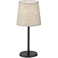 lampada da tavolo rimini lino beige/nero e14 30 cm