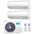 climatizzatore condizionatore dual split inverter right r-32 12000+12000 btu con m2od-18fn8-q wi-fi