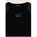 t-shirt manica lunga con fondo asimmetrico black-black-phantom check donna large