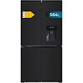frigorifero americano bolero coolmarket 4d 564 glass total no frost 183cm 564l e nero dispenser