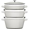 stackable set 3-pz. set di pentole stackable tartufo bianco
