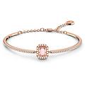 bracciale rigido millenia taglio ottagonale pavé rosa placcato color oro rosa os