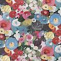 copriletto fiori di klimt in percalle di cotone rosso
