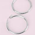 orecchini a cerchio silver collection argento rodiato collezione silver collection bianco