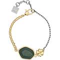 bracciale con pietra ceramica e quadrifoglio